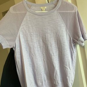 JCrew Mesh and Cotton Blouse